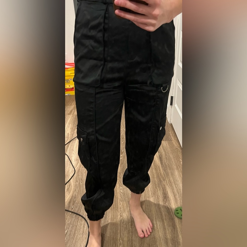 H:ours satin cargo pants
